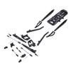 DUHWQ 2WD Aluminum Twin I-Beam Pre-Runner Suspension Upgrade Kit Compatible with 1/10 RC Crawler Compatible with Various Axle Tools 90046 90047(Black) view 1