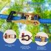 Zip Line Kit 120ft 150ft for Kids Adults Up to 380lb  Removable Lion Trolley, 6.5ft Spring Brake, Upgraded Ratchet System, Safety Harness, Tree Protectors, Seat  Backyard Zipline Set for Outdoor view 3