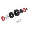 for TRX4M for SCX24 for AX24 for FCX24 4pcs 62mm 1.2" Carbon Fiber Beadlock Wheel Tire Set for 1/18 1/24 RC Crawler Car Upgrade Parts RC Vehicle Wheels Tires(Gray,C) view 3