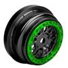 BeaxTurbo Racing Upgrade Parts CNC Aluminum Bead Lock Wheel for Losi Super Baja rey2.0 1/6 1pcs Black (Black-Green) view 3