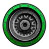 BeaxTurbo Racing Upgrade Parts CNC Aluminum Bead Lock Wheel for Losi Super Baja rey2.0 1/6 1pcs Black (Black-Green) view 4