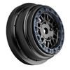 BeaxTurbo Racing Upgrade Parts CNC Aluminum Bead Lock Wheel for Losi Super Baja rey2.0 1/6 1pcs Black (Black-Gray) view 1