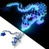 Aesinos 3D Printed Cherry Blossom Dragon3D Printed Animals 12in Cherry Blossom Decor 3D Printed Dragon Dragon Toy for Display Collection and Unique Gift (Luminous Blue) view 1