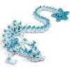 Aesinos 3D Printed Cherry Blossom Dragon3D Printed Animals 12in Cherry Blossom Decor 3D Printed Dragon Dragon Fidget Toy for Display Collection and Unique Gift (Blue and White) view 1