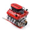ENGINEDIY RC Car F76 V8 Simulate Engine Motor Cooling Fans Radiator for 1/10 Scale RC Car with 36mm Motor RC Brushless Motor Fan Heat Sink Kits (KIT Version/Red) view 1