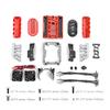 ENGINEDIY RC Car F76 V8 Simulate Engine Motor Cooling Fans Radiator for 1/10 Scale RC Car with 36mm Motor RC Brushless Motor Fan Heat Sink Kits (KIT Version/Red) view 2