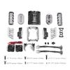 ENGINEDIY RC Car F76 V8 Simulate Engine Motor Cooling Fans Radiator for 1/10 Scale RC Car with 36mm Motor RC Brushless Motor Fan Heat Sink Kits (KIT Version/Silver) view 2