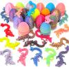 12 Pcs Random 3D Printed Dragon Eggs with Dragon Inside,Mystery Easter Egg Set Articulated Fidget,Home Office Decor Executive Desk Gifts view 1