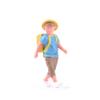 SOUFORCE 1/43 Scale Scene Props Figure Boy Primary School Student with Yellow Schoolbag Miniature Figure Model view 2