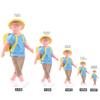 SOUFORCE 1/43 Scale Scene Props Figure Boy Primary School Student with Yellow Schoolbag Miniature Figure Model view 3