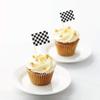 100 Pcs Checkered Black and White Racing Toothpick Flag Race Car Small Mini Cocktail Fruit Cupcakes Toppers Food Stick Flags Decorations view 3