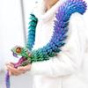 47.5inch Super Large 3D Printed Snake Models,Movable Teeth,Flexible Joint Animal lacertid Figurines, Stress Relief, Fidget restlessness, ADHD Toys, Surprise Fantasy Gifts (RGB/47.5inch) view 1