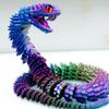 47.5inch Super Large 3D Printed Snake Models,Movable Teeth,Flexible Joint Animal lacertid Figurines, Stress Relief, Fidget restlessness, ADHD Toys, Surprise Fantasy Gifts (RGB/47.5inch) view 3