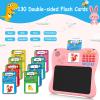EASEGMER 3 in 1 Educational Learning Travel Toys - 8'' Drawing Tablet and 130 Talking Flash Cards Toddler Writing Tablet and Preschool Learning Activities, Best Gift for Girls/Boys 3-12 Years view 2