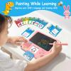 EASEGMER 3 in 1 Educational Learning Travel Toys - 8'' Drawing Tablet and 130 Talking Flash Cards Toddler Writing Tablet and Preschool Learning Activities, Best Gift for Girls/Boys 3-12 Years view 4