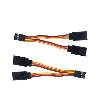 UMTSGYNU 2pcs 5pcs 90mm RC Servo Y Extension Cord Splitter Lead Wire Compatible with Various RC Servos Compatible with Airplanes Helicopters Cars DIY(2PCS)