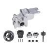 Aluminum 7075 Alloy Transmission Case + 40Cr Steel Transmission Gear Set for LOSI 1:24 Micro-B 2WD Buggy RTR-LOS00007 / 1:28 Micro-T 2S 2WD RTR Stadium Truck-LOS-1392 Upgrades - Silver view 1