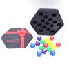 KoovDem Traditional Tossing Game,Gongi Korean Folk Game Set Family Travel Gongi Folk Set Pieces Dice with Base (Hexagonal Gift Box) view 3