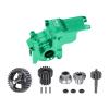 Aluminum 7075 Alloy Transmission Case + 40Cr Steel Transmission Gear Set for LOSI 1:24 Micro-B 2WD Buggy RTR-LOS00007 / 1:28 Micro-T 2S 2WD RTR Stadium Truck-LOS-1392 Upgrades - Green view 1