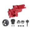 Aluminum 7075 Alloy Transmission Case + 40Cr Steel Transmission Gear Set for LOSI 1:24 Micro-B 2WD Buggy RTR-LOS00007 / 1:28 Micro-T 2S 2WD RTR Stadium Truck-LOS-1392 Upgrades - Red view 1