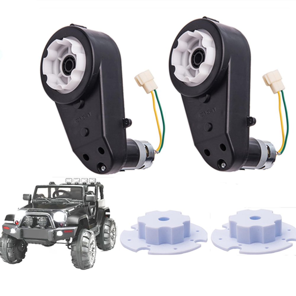 2PCS 12 Volt RS550 40000RPM High-Speed Motor Gearbox for Power Wheels Kid's Ride on Toys Car Motor Upgrade, Pair of 12V Replacement High Torque Motor Kid's Electric Vehicle Replace Parts