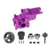 Aluminum 7075 Alloy Transmission Case + 40Cr Steel Transmission Gear Set for LOSI 1:24 Micro-B 2WD Buggy RTR-LOS00007 / 1:28 Micro-T 2S 2WD RTR Stadium Truck-LOS-1392 Upgrades - Purple view 1