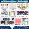 146 Pc Space Party Favors Set  Includes 12 Outer Space Wood Painting Crafts, Wristbands, LED Finger Lights, Bubbles & Astronaut Cards  Fun Space Themed Party Favors & Classroom Prizes for Kids view 3