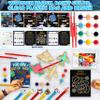 146 Pc Space Party Favors Set  Includes 12 Outer Space Wood Painting Crafts, Wristbands, LED Finger Lights, Bubbles & Astronaut Cards  Fun Space Themed Party Favors & Classroom Prizes for Kids view 4