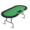 GarveeLife Oval Poker Table with 9 Cup Holders, Casino Leisure Table for 10 Players, Blackjack Gaming Table with Water-Resistant Cushioned Rail view 1