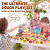 4-in-1 Dough Sets for Kids 2-4-8 Ultimate 87 PCS Play Tools, 24 Clay Creative Kitchen Set Ice Cream Hamburger Cake Noodle Maker Arts Crafts Food Toys Gifts for Boy Girl Kids Age 3 4 5 6 view 2
