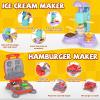 4-in-1 Dough Sets for Kids 2-4-8 Ultimate 87 PCS Play Tools, 24 Clay Creative Kitchen Set Ice Cream Hamburger Cake Noodle Maker Arts Crafts Food Toys Gifts for Boy Girl Kids Age 3 4 5 6 view 4