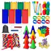 Redllo 87 Pcs Carnival Outdoor Games Potato Sack Race Bags for Kids Adults Bean Bags Ring Toss 3 Legged Relay Race Tug of War Rope Backyard for Birthday Party Field Day Family Christian Church Games view 1