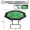 GarveeLife Octagon Poker Table with 8 Stainless Steel Cup Holders, Casino Leisure Table for 8 Players, Blackjack Gaming Table with Water-Resistant Cushioned Rail view 2