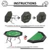 GarveeLife Octagon Poker Table with 8 Stainless Steel Cup Holders, Casino Leisure Table for 8 Players, Blackjack Gaming Table with Water-Resistant Cushioned Rail view 4