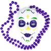 Day of The Dead Mask Mardi Gras Bead Necklace New Orleans view 1