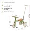 4-in-1 Toddler Tricycle with Adjustable Push Handle for 1-4 Year Old,Birthday Gift and Toy for Boys and Girls Removable Pedals Balance Bike&Scooter (Green) view 2