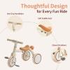 4-in-1 Toddler Tricycle with Adjustable Push Handle for 1-4 Year Old,Birthday Gift and Toy for Boys and Girls Removable Pedals Balance Bike&Scooter (Green) view 4