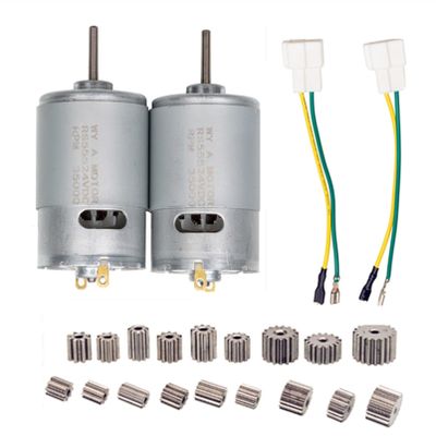 2 Pcs 24V RS555 35000RPM Electric Motor for Power Wheel Motor Upgrade,24 Volt Motor Gearbox Accessories for Children Ride On Toys Replacement Parts