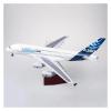 LIUSANGLIU Scale Aircraft 50.5CM1/160 for Airbus A380 Aviation Model Die-Casting Plastic Resin Airplane with Lights Decoration Office Suitable for Display(No Light) view 1