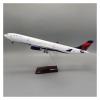 LIUSANGLIU Scale Aircraft 47CM 1:135 for A330 Delta Airline Plane Model with Lights and Wheels Resin Plastic Passenger Aircraft Model Suitable for Display(with Light) view 1