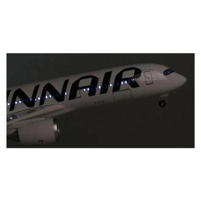 Scale Aircraft 47CM 1/142 for FINNAIR Airbus A350 Airline Diecast Plastic Resin Airplane Decorative Souvenirs Party Gifts Suitable for Display(with Light)