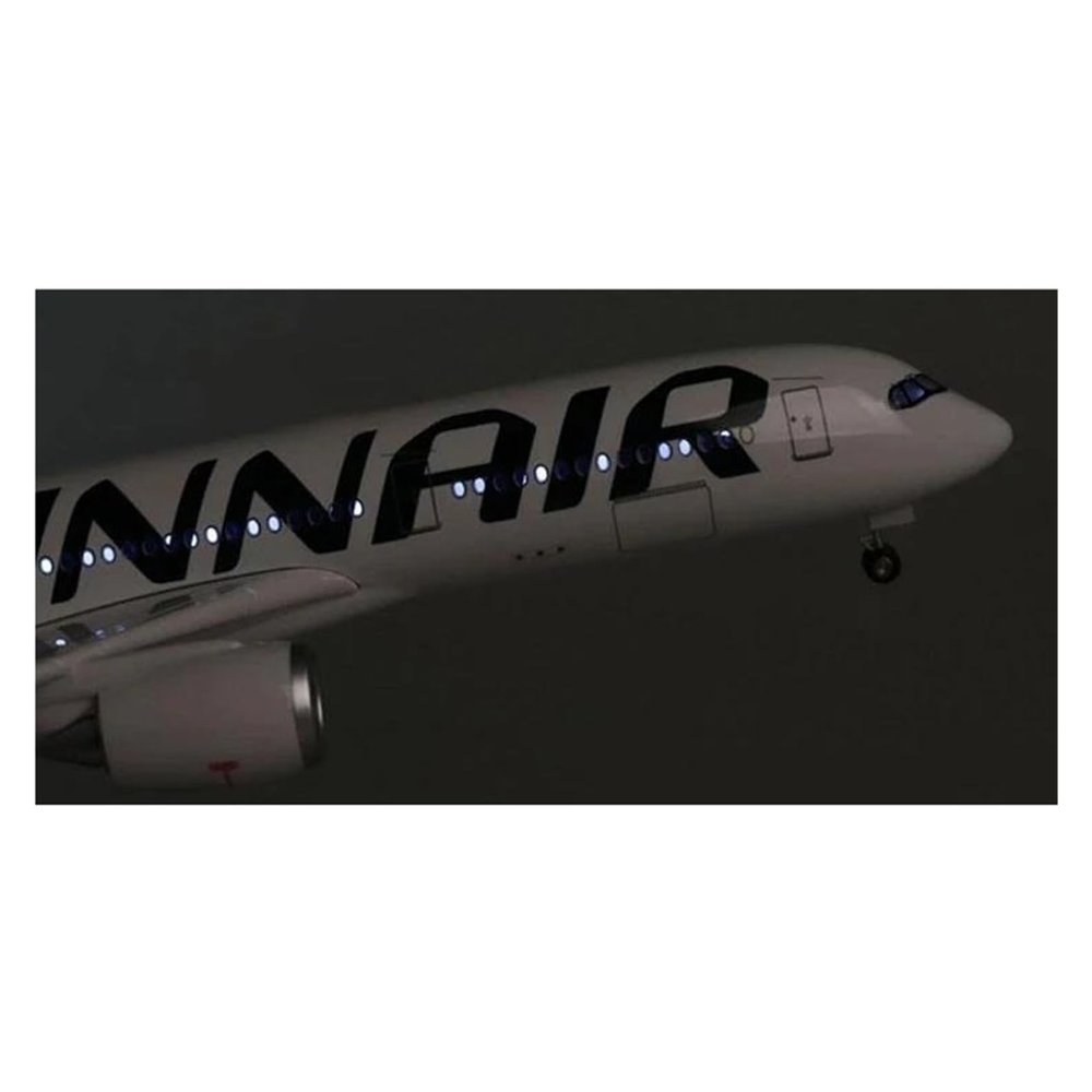Scale Aircraft 47CM 1/142 for FINNAIR Airbus A350 Airline Diecast Plastic Resin Airplane Decorative Souvenirs Party Gifts Suitable for Display(with Light)