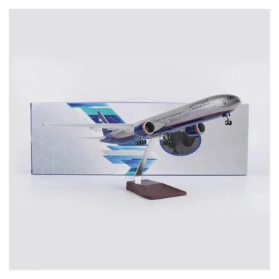LIUSANGLIU Scale Aircraft 47cm 1:157 for 777 Airplane Model Russia Boeing B777 Airpline Model Die-cast Aircraft with LED Lights Gifts Suitable for Display(with Light)