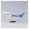 LIUSANGLIU Scale Aircraft 43 Cm 1:130 for 787 Boeing Jetliner Oman Air B787 Aircraft Model Die-Cast Resin Plane Decorative Souvenirs Suitable for Display(with Light) view 2