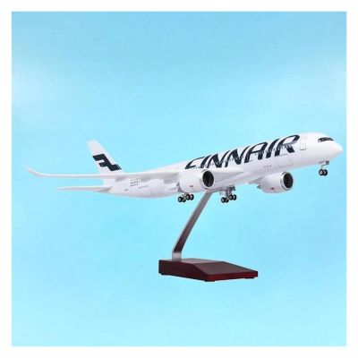 Scale Aircraft 47CM 1/142 for FINNAIR Airbus A350 Airline Diecast Plastic Resin Airplane Decorative Souvenirs Party Gifts Suitable for Display(No Light)