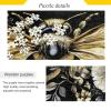 XYMZR Bee Floral White Gold Jigsaw Puzzle 500 Piece, Educational Intellectual Decompression Puzzle Game Jigsaw Puzzle for Adult Active Thinking Party Entertainment, Family Games view 2