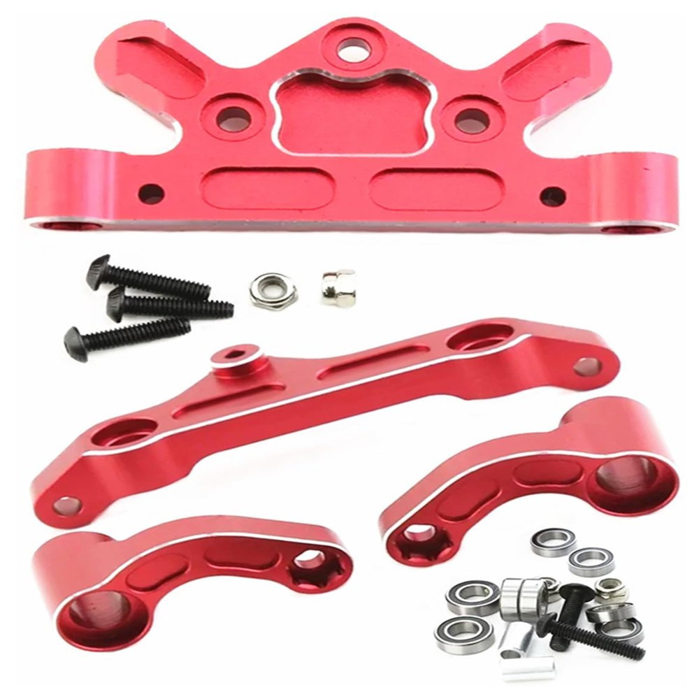 Aluminum Steering Bellcrank & Top Plate Upgrade Set for 1/5 Arrma Kraton 8S Outcast 8S BLX - CNC Alloy Steering Assembly with Bearings - Replaces ARA320474 ARA340153 - Eliminates Steering Slop