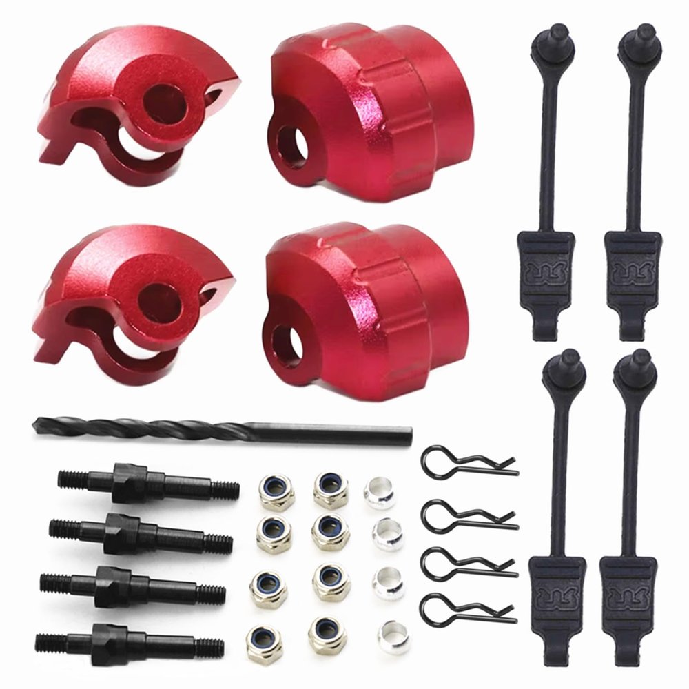 RC Shock Cap Protector & Shock Standoff & Body Clip Retainer Upgrade Parts for Arrma 1/7 Mojave Infraction Felony 6S BLX Limitless 1/8 Typhon Kraton Outcast Notorious Talion 6S BLX.(Red)