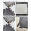 DSJBGSS Playmat 10Pcs Foam Floor Mat, Interlocking Foam Mats, Soft Plush Fluffy Foam Floor Tiles, Interlocking Area Rug, Climbing Carpet Squares for Home Playroom(Black) view 3