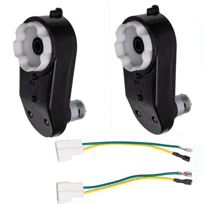2Pcs 12 Volt RS390 16000RPM Gearbox with DC Motor for Power Wheels 12V Motor for Best Choice Wrangler SUV Kids' Electric Vehicles Replace Parts